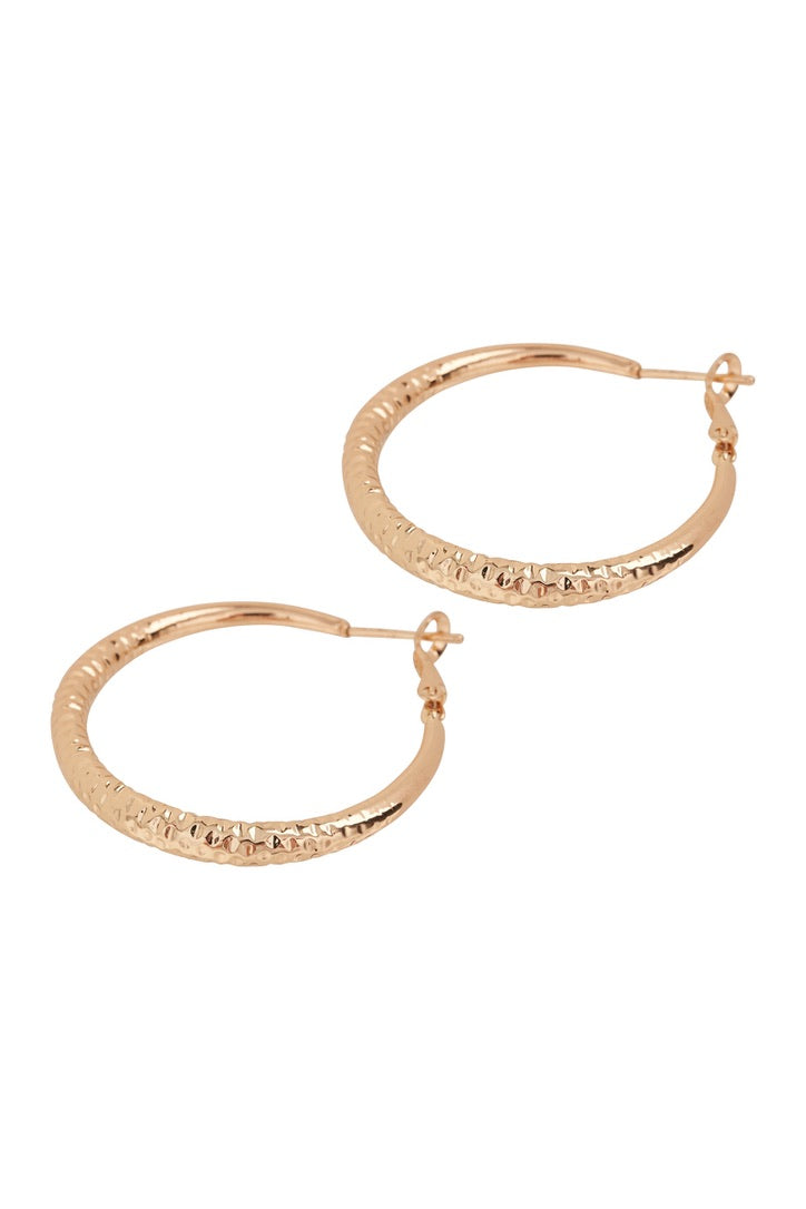 NORSE TEXTURED HOOP EARRING | GOLD