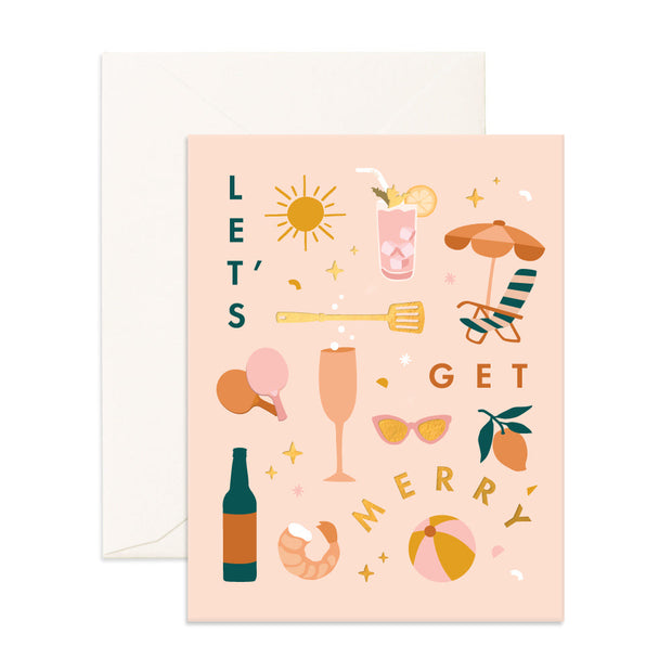 GREETING CARD | Lets Get Merry Greeting Card