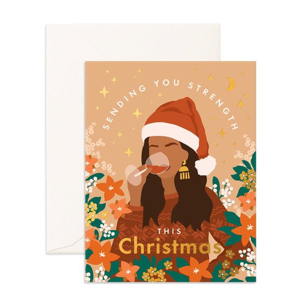 GREETING CARD | Sending Strength Christmas Greeting Card