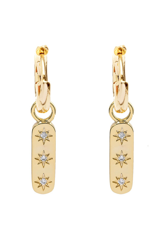 Primrose Huggie Earrings | Gold