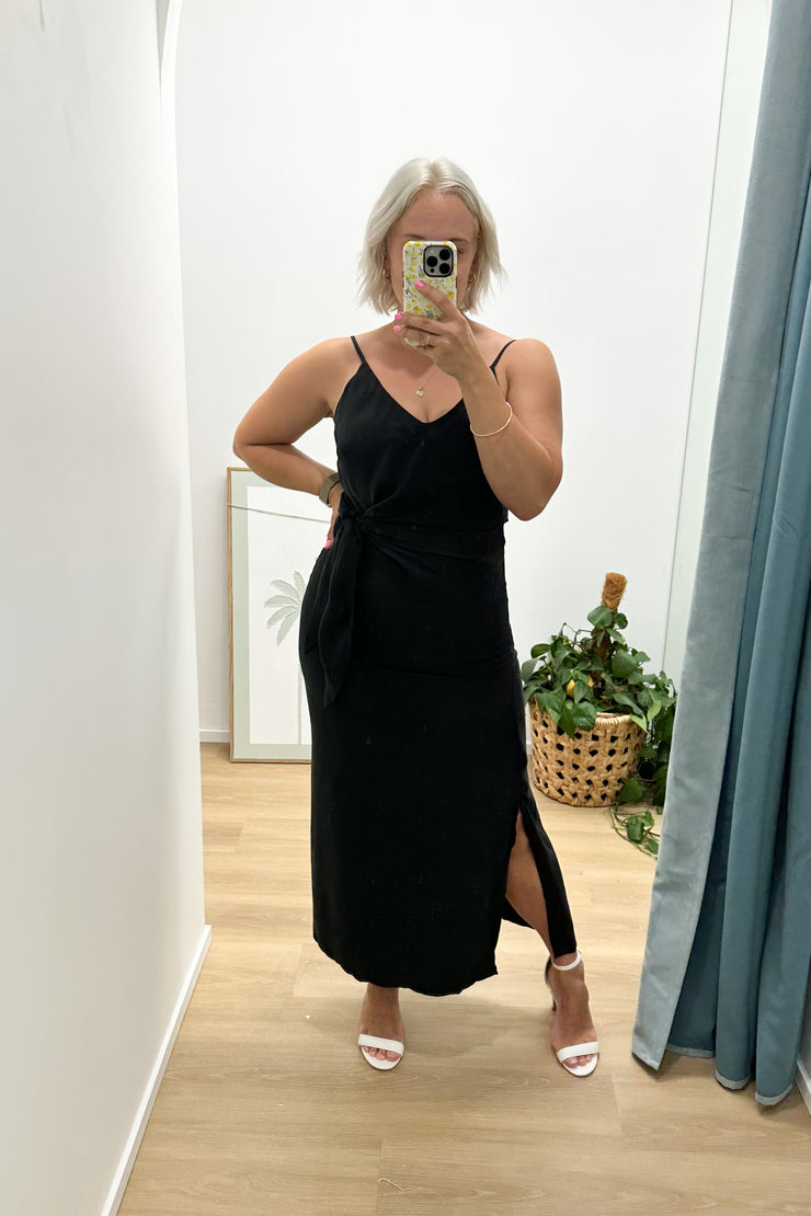 Katrina Cupro Dress | BLACK