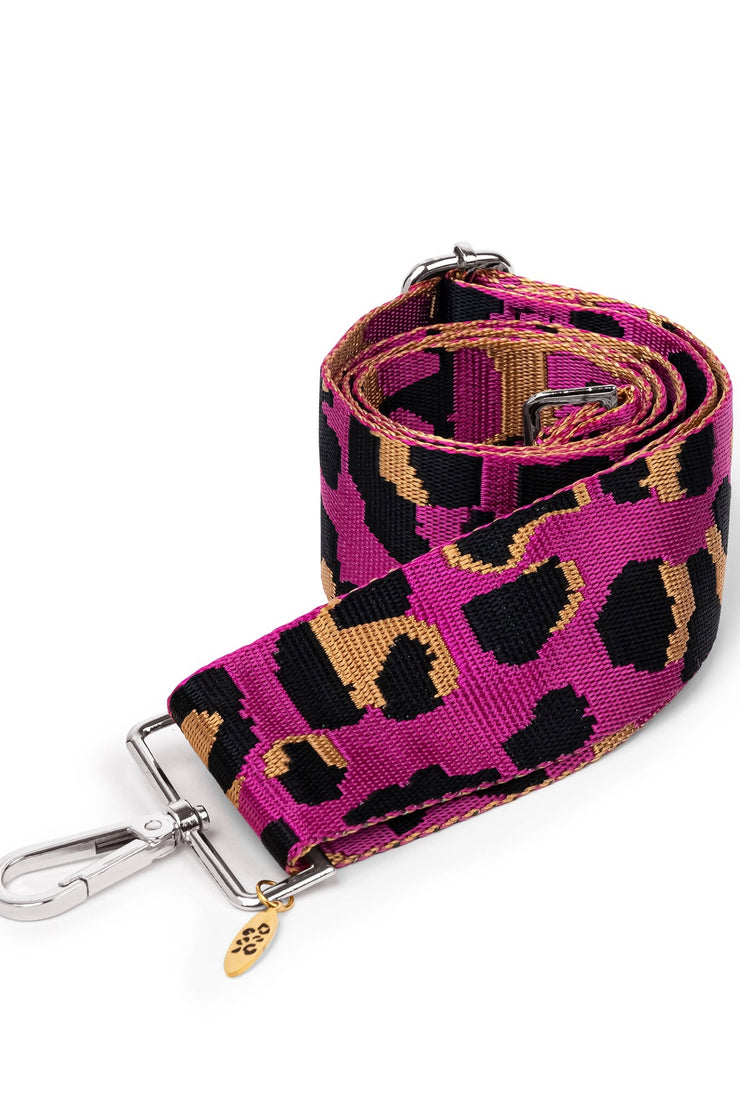 Hot Pink Leopard Strap | Silver