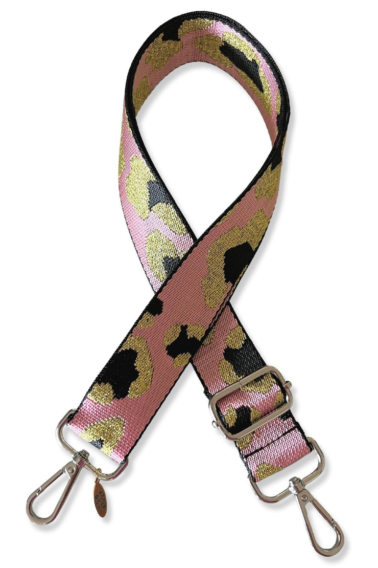 Slimline Musk Pink Leopard Strap | Silver